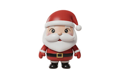 Obraz premium 3d santa claus figure isolated on transparent background