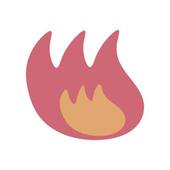 炎のマークアイコンイラスト