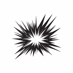 Obraz premium Black comic book style explosion burst white