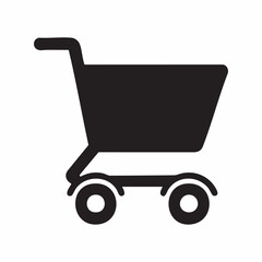 Black shopping cart icon