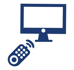 Command, tv remote control icon. Flat style. Vector illustration.