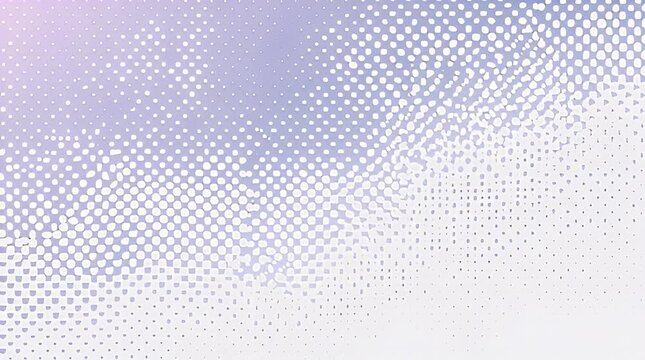 A gradient-style illustration of a white dotted pattern on a soft lavender background fading into white. The dots form rows