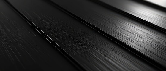 Sleek abstract design with black textured panels and diagonal lines, creating a stylish and professional high-contrast background layout.