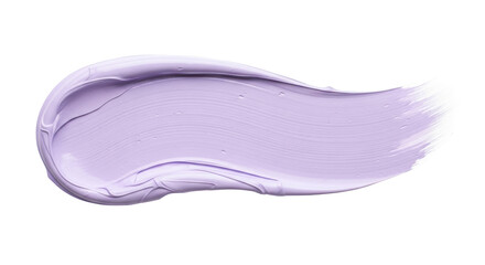Lavender paint stroke PNG isolated on transparent background, creamy cosmetic swatch for beauty and design projects