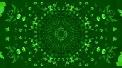 Seamless tunnel video loop with vibrant green motion background for screensaver or live wallpaper