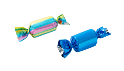 Dual Sweet Candy Variations in Contrasting Styles – isolated on transparent background