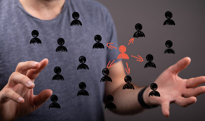 Image depicts influencer marketing strategy. Ideal for social media, business, and networking concepts.