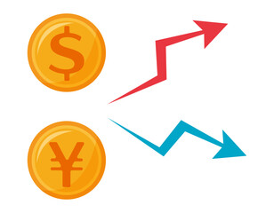 お金のイラスト　硬貨　為替