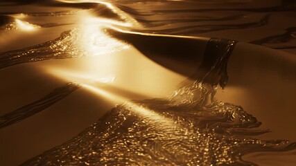Golden Waves Reflected Abstract Serenity Unfolds with Warm Light, Perfect for Projects Seeking Sophistication, Elegance, or Innovation, and Ideal for Use as Background or Overlay in Cooking.