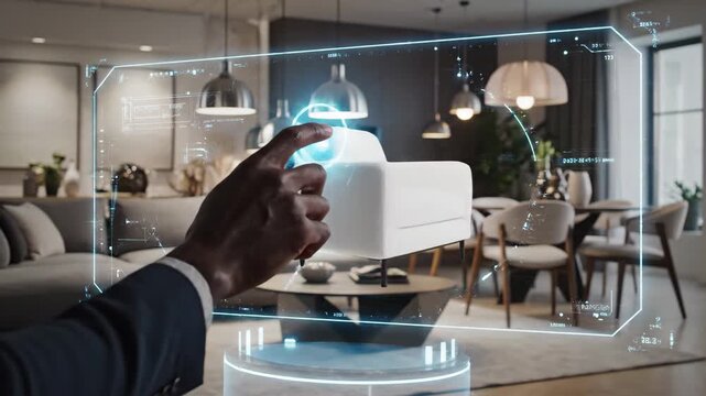Dynamic furniture shopping experience with augmented reality interior design app demo