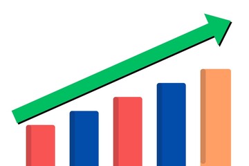 business growth graph with green arrow chart