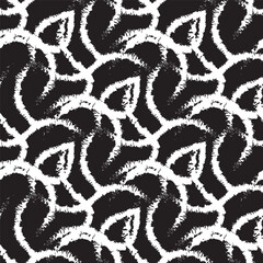 Unique abstract grunge line painting seamless pattern