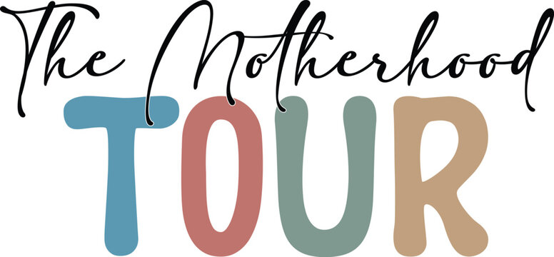 The motherhood tour event announcement graphic