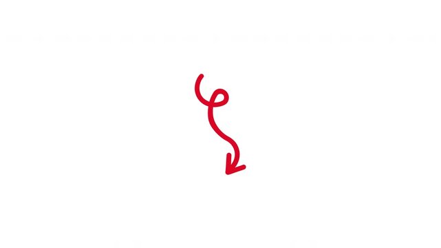 Flow Down Curve Arrow Transparent Animation