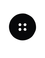 black buttons isolated on white