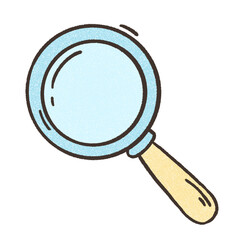 Magnifying Glass Hand-Drawn Illustration