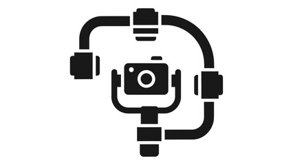 Essential professional camera gimbal icon for smooth video recording, cinematic footage production, and creative filmmak