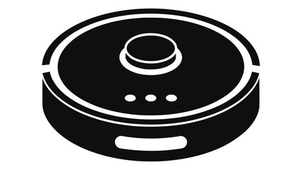 Robot vacuum cleaner icon, smart home appliance for automated floor cleaning, modern technology for domestic chores.