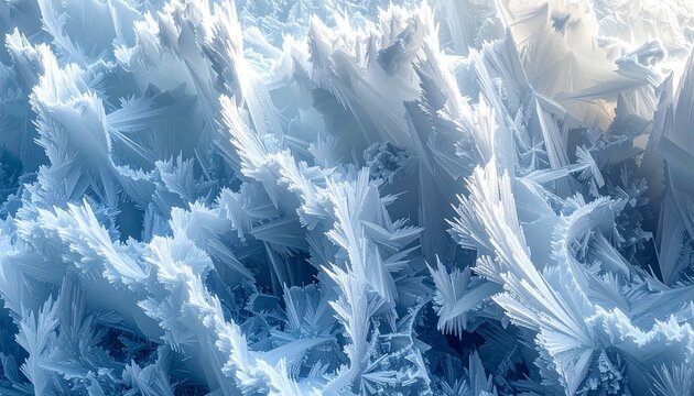 Fractal pattern with icy crystalline geometry in blue and white, evoking cold, complexity, and symmetry.