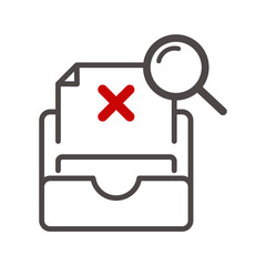 Not found folder icon on white background.