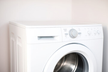 Modern White Washing Machine Detail