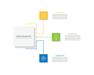 Vector Infographic label design template with icons and 3 options or steps.