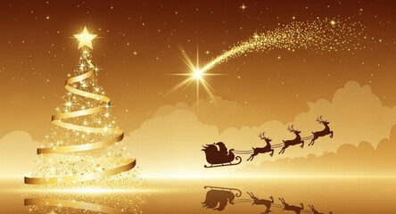 christmas card with deer