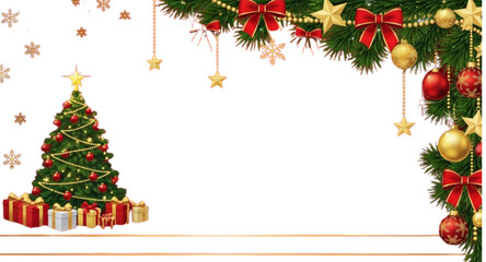 christmas frame with christmas tree