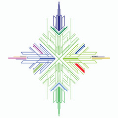 Art Deco Line Art Clipart – Elegant Geometric Outline Pack
