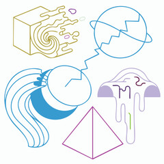 Conceptual Abstract – Minimal Symbolic Shapes Set