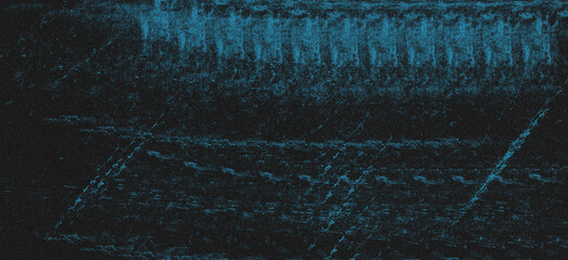 Blue Digital Glitch Texture. Abstract Noise Waveform Pattern on Dark Background, Futuristic Tech Distortion Effect
