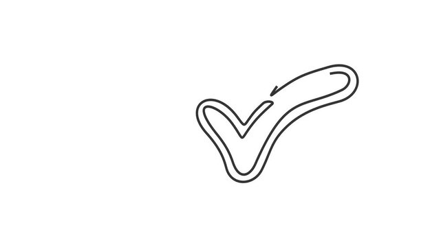 Animated self drawing of continuous line draw of review star icon, best valuation, solution. Full length one line animation. 4K