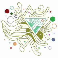 Conceptual Abstract Clipart,Surreal Line Art Set