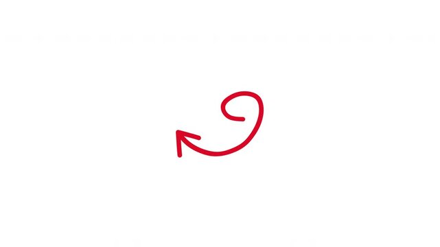 Looped Swing Arrow Motion Graphic Transparent