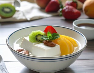 フルーツ杏仁豆腐