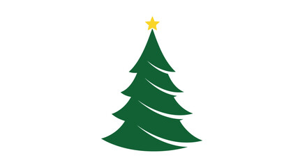 Minimalist pine tree icon with vibrant color options