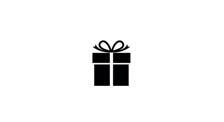 Minimal micro gift box silhouette icon design