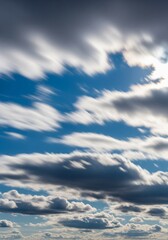 Obraz premium vertical aspect ratio photo image, Clouds blue sky