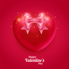 Valentine's Day. Realistic hearts. Vector design. Template for cards, banners, posters, and more.