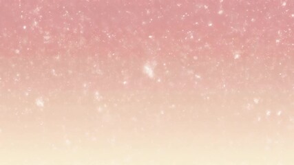 Soft Pink Peach Gradient Background with Falling Snow and Glitter Effects - Powered by Adobe