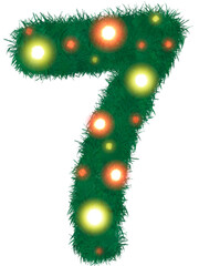 Numbers in Christmas theme