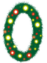 Numbers in Christmas theme