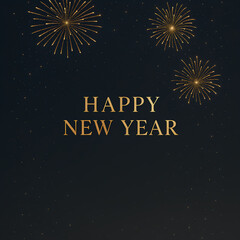 Fototapeta premium Luxury Golden New Year Card Cover