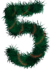 Numbers in Christmas theme