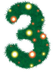 Numbers in Christmas theme