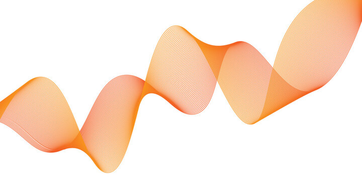 Vector illustration of an abstract background with waves and a ribbon, celebrating an isolated pink heart symbol of love