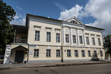 Russia, golden ring, Kostroma, A.S.Kartsev house, Currently:House of Folk Art,  Monument of history and culture of the 19th century.