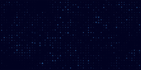 Obraz premium High speed dot moving technology concept. stripes halftone with blue light. speed movement pattern and motion blur over dark blue background