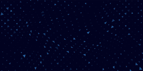 High speed dot moving technology concept. stripes halftone with blue light. speed movement pattern and motion blur over dark blue background