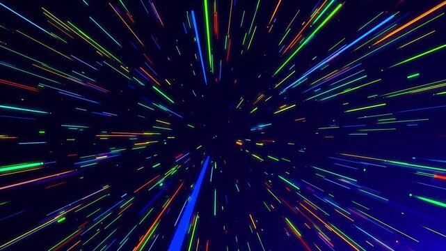 Colorful Particles falling video Luxury zoom Led Light wall VJ Loop motion background.